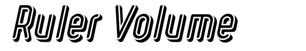 Ruler Volume font preview
